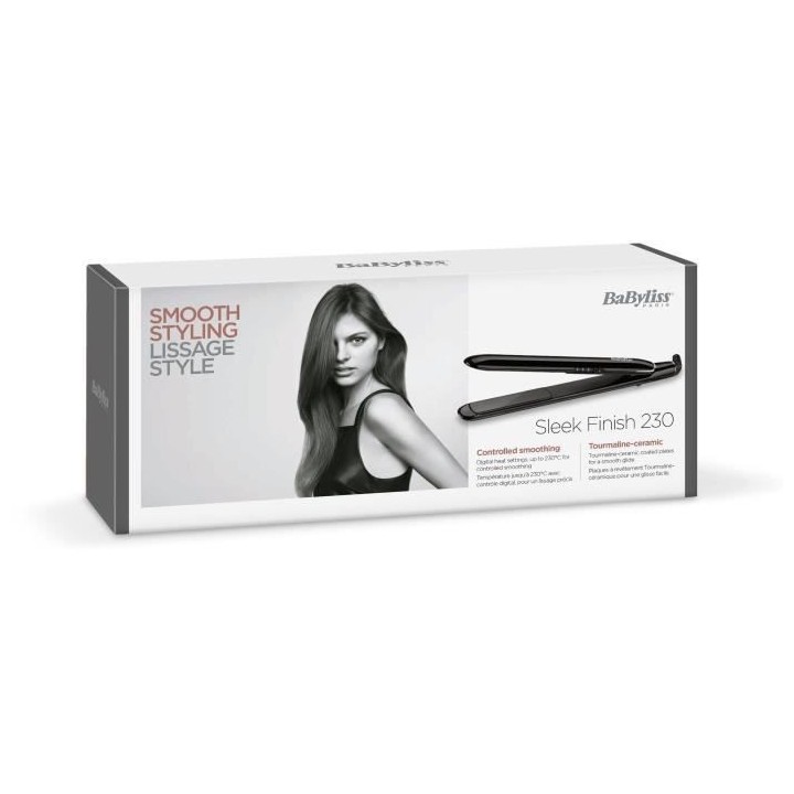 BaByliss - ST255E- Lisseur Sleek Finish 230 avec Températures Digital