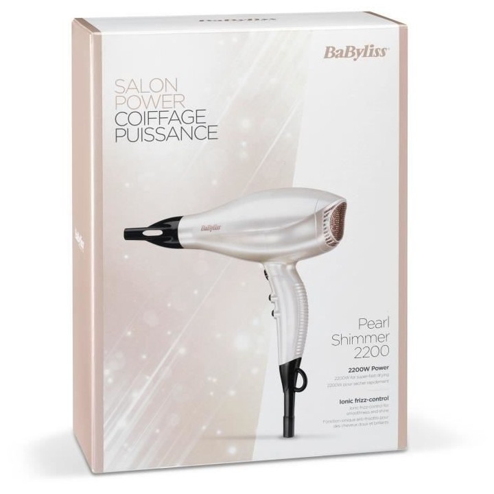 BaByliss - 5395PE - Seche-cheveux Pearl Shimmer 2200 Moteur AC