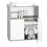 Babyprice - SCANDI GRIS - Commode 2 Portes et 1 Niche