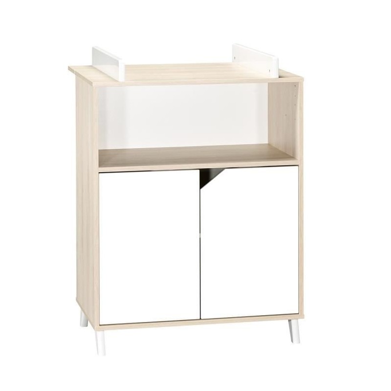 Babyprice - SCANDI NATUREL - Commode 2 Portes et 1 Niche