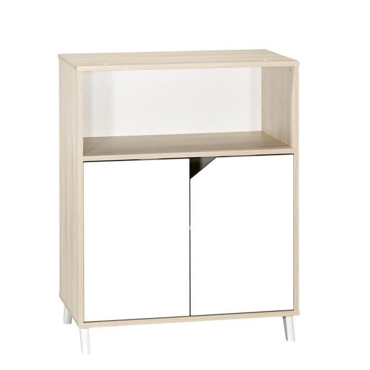 Babyprice - SCANDI NATUREL - Commode 2 Portes et 1 Niche