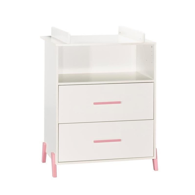 Babyprice - JOY ROSE - Commode 2 Portes et 1 Niche