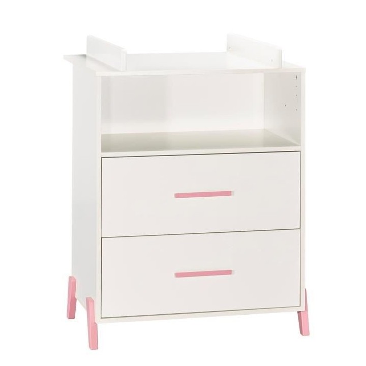 Babyprice - JOY ROSE - Commode 2 Portes et 1 Niche
