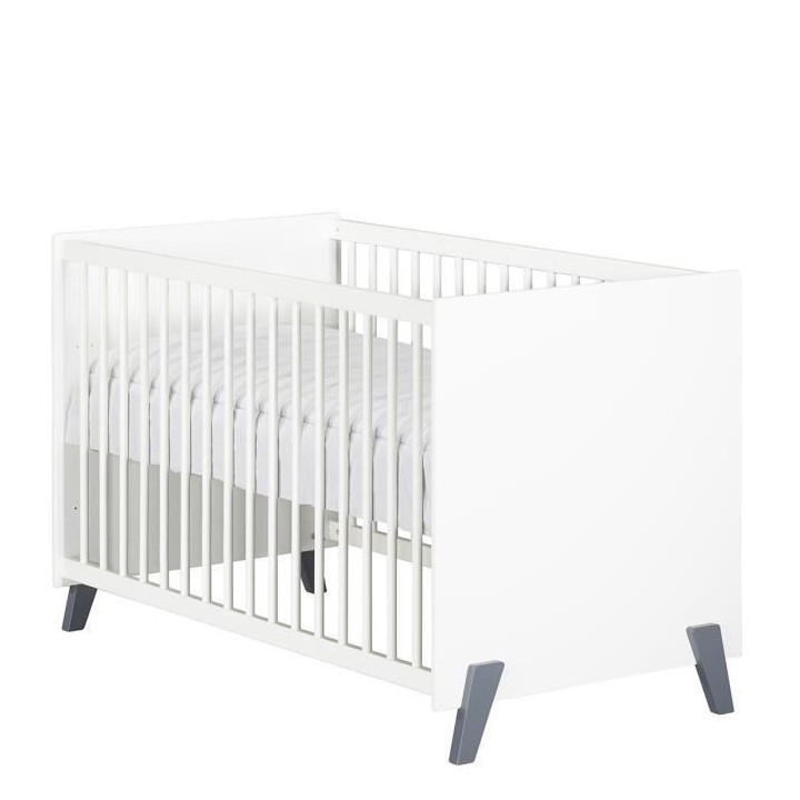 Babyprice - JOY GRIS - Lit Bébé 120 x 60