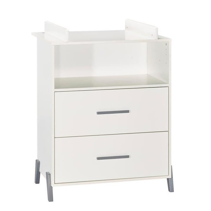 Babyprice - JOY GRIS - Commode 2 Portes et 1 Niche