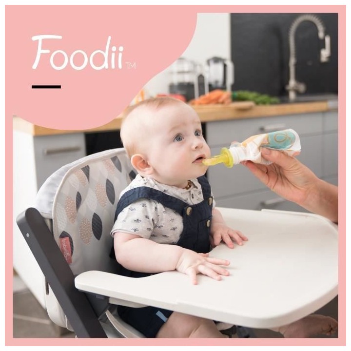 BABYMOOV Starter Kit Foodii™ avec Gourdes Réutilisables Bébé et E