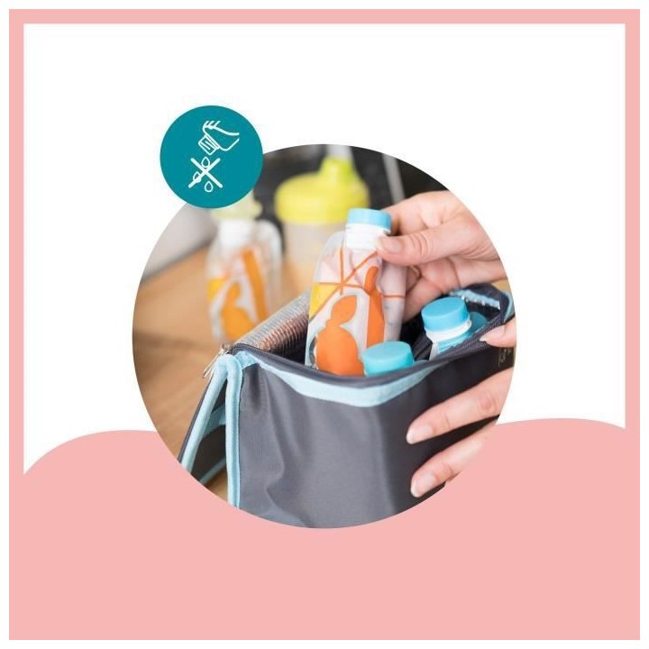 BABYMOOV Starter Kit Foodii™ avec Gourdes Réutilisables Bébé et E