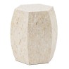 Table d'appoint Blanc 40 x 40 x 50 cm Coquillage