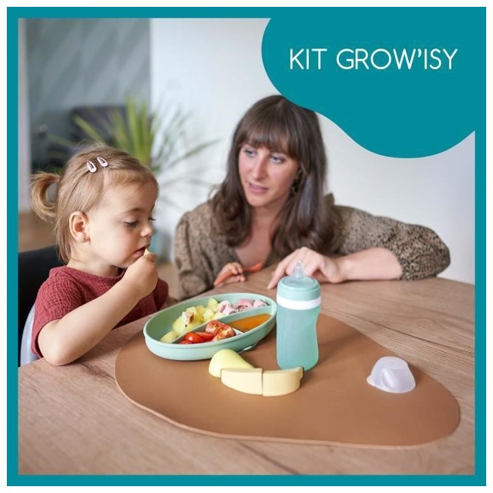 Babymoov Coffret repas GROW'ISY, 24-36 mois, Contient 1 gourde, 2 cuil