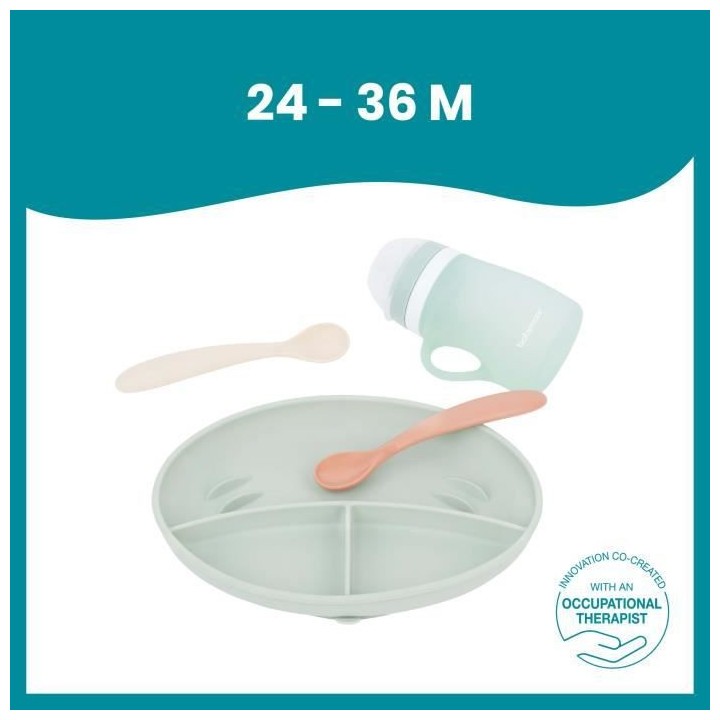Babymoov Coffret repas GROW'ISY, 24-36 mois, Contient 1 gourde, 2 cuil