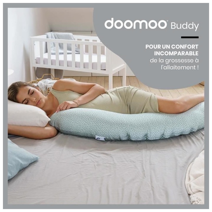 Coussin de Maternité BABYMOOV DOOMOO Buddy - Cloudy kaki - Coton bio