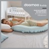 Coussin de Maternité BABYMOOV DOOMOO Buddy - Cloudy kaki - Coton bio et oeko-Tex - 180 x 45 x 16 cm