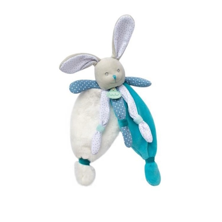 BABY NAT' Poupi et poussieres d'étoiles - Doudou lapin bleu poupi
