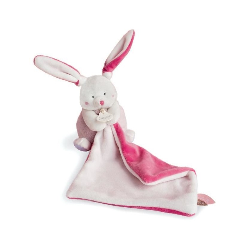 BABY NAT' Les layettes - Pantin avec doudou lapin 12 cm - rose