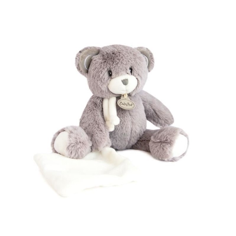 BABY NAT' Pap'ours - Pantin avec doudou 25cm - gris