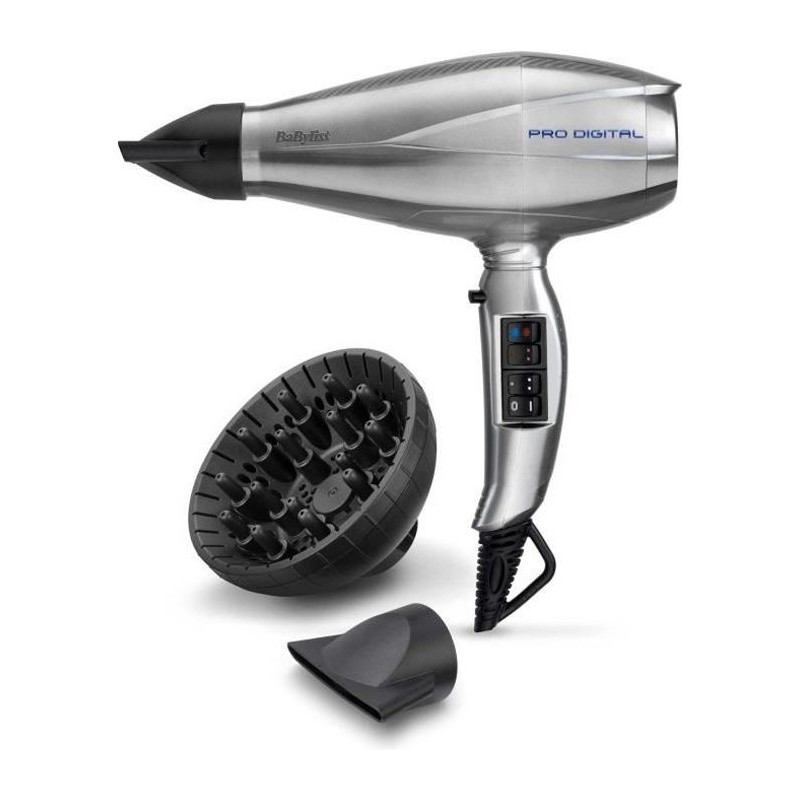 BaByliss - 6000E - Seche-cheveux Pro Digital 2200 avec Technologie Ionique et Céramique, Fabriqué en Italie