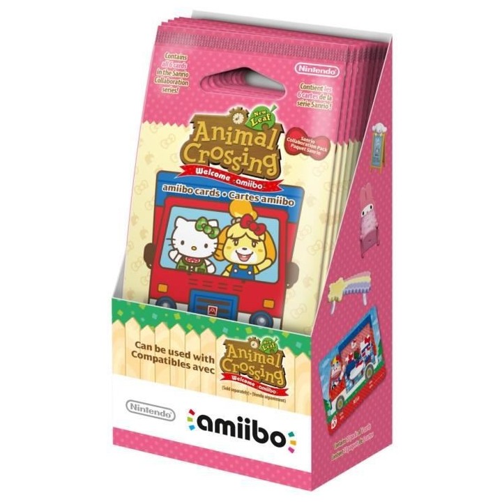 Paquet 6 cartes Animal Crossing New Leaf Welcome amiibo Pack Sanrio