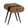 Table d'appoint LIVU 46 x 35,5 x 57,5 cm Naturel Noir Bois Fer