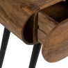 Table d'appoint LIVU 46 x 35,5 x 57,5 cm Naturel Noir Bois Fer