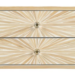 Table d'appoint 56 x 46 x 58 cm Beige Bambou Bois MDF