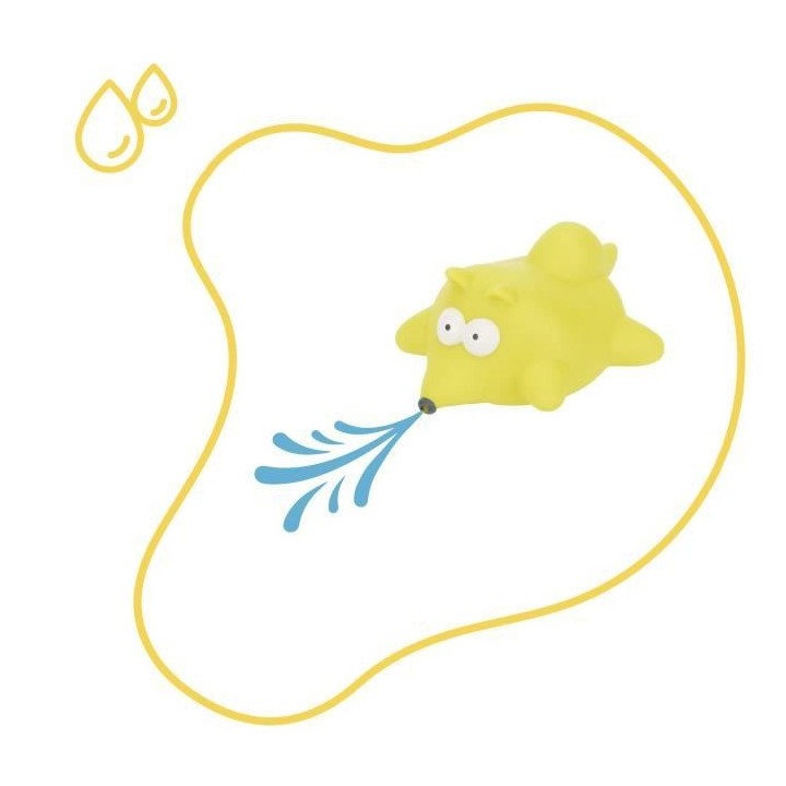 Badabulle Jouets de bain Rigolos Splash Montagne, 6 pieces