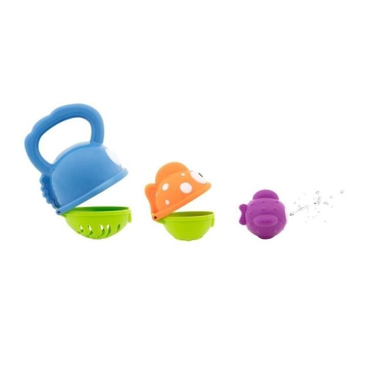 Badabulle Jouets de bain Rigolo Catch, 3 jouets dont 1 gicleur