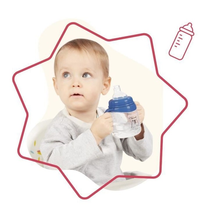 Badabulle Lot de 2 tasses anti-fuite avec anses ergonomiques, 180ml