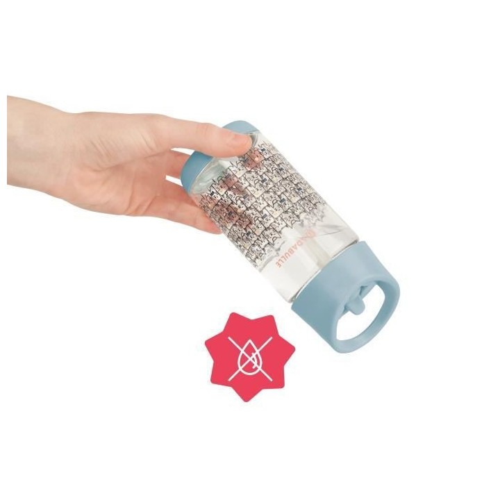 Badabulle Gourde a paille pour enfant 350ml, Anti-fuites, 12m+