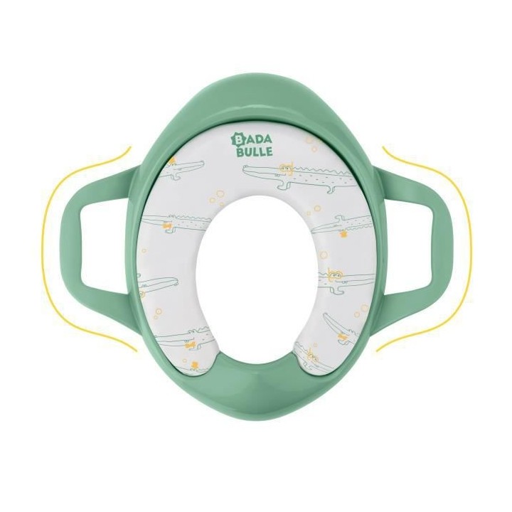 Badabulle Réducteur de toilette confort avec poignées, antidérapant