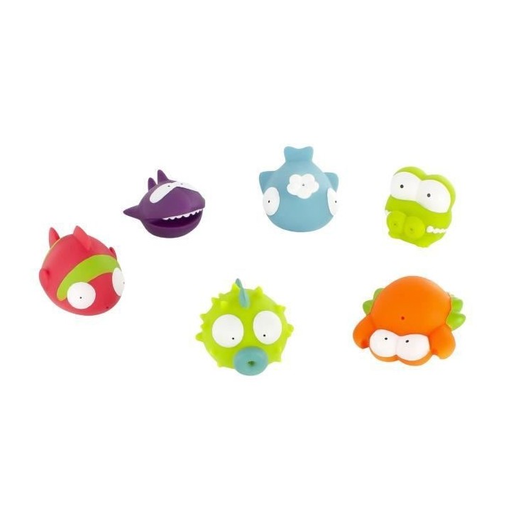 Badabulle Jouets de bain Rigolos Splash Océan, 6 pieces
