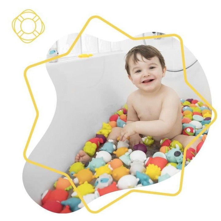 Badabulle Jouets de bain Rigolos Splash Océan, 6 pieces