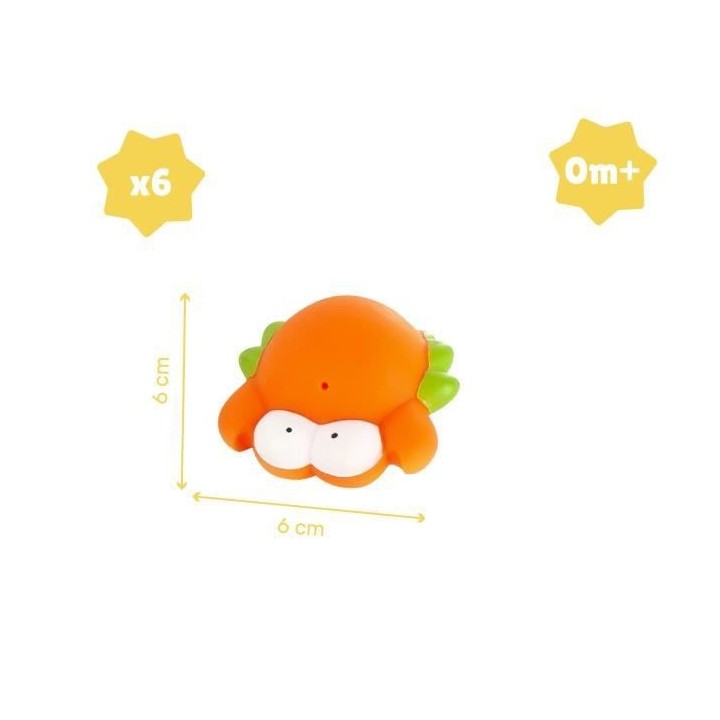 Badabulle Jouets de bain Rigolos Splash Océan, 6 pieces