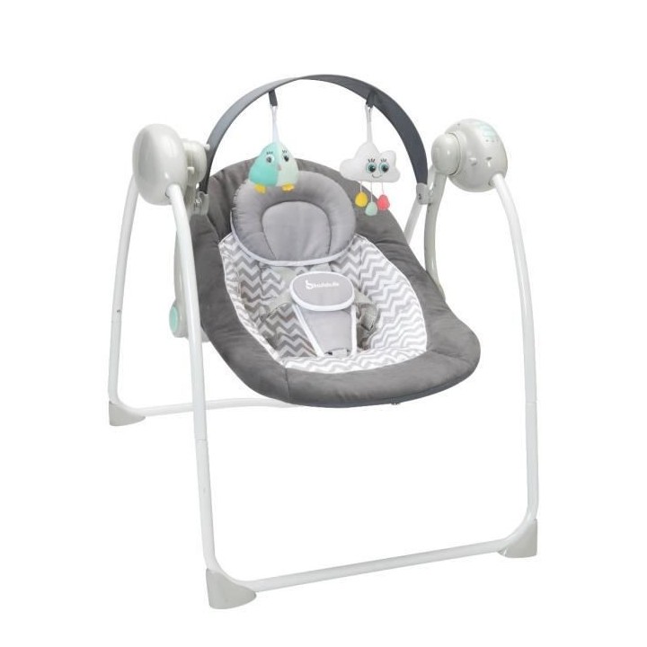 BADABULLE Balancelle Confort, 3 vitesses de balancement, 8 berceuses i