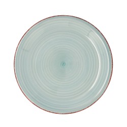 Assiette plate Quid Vita Aqua Turquoise Céramique Ø 27 cm (12 Unités)