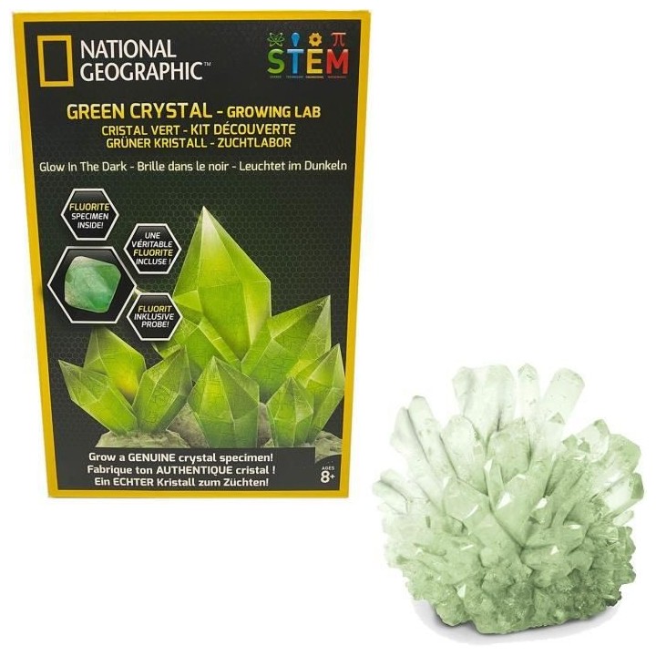 BANDAI National Geographic - Kit de Cristaux vert - A partir de 8 ans
