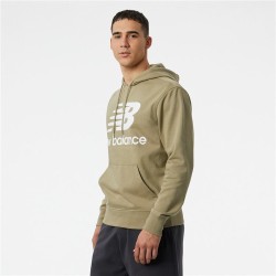 Sweat à capuche homme New Balance Essentials Marron Clair