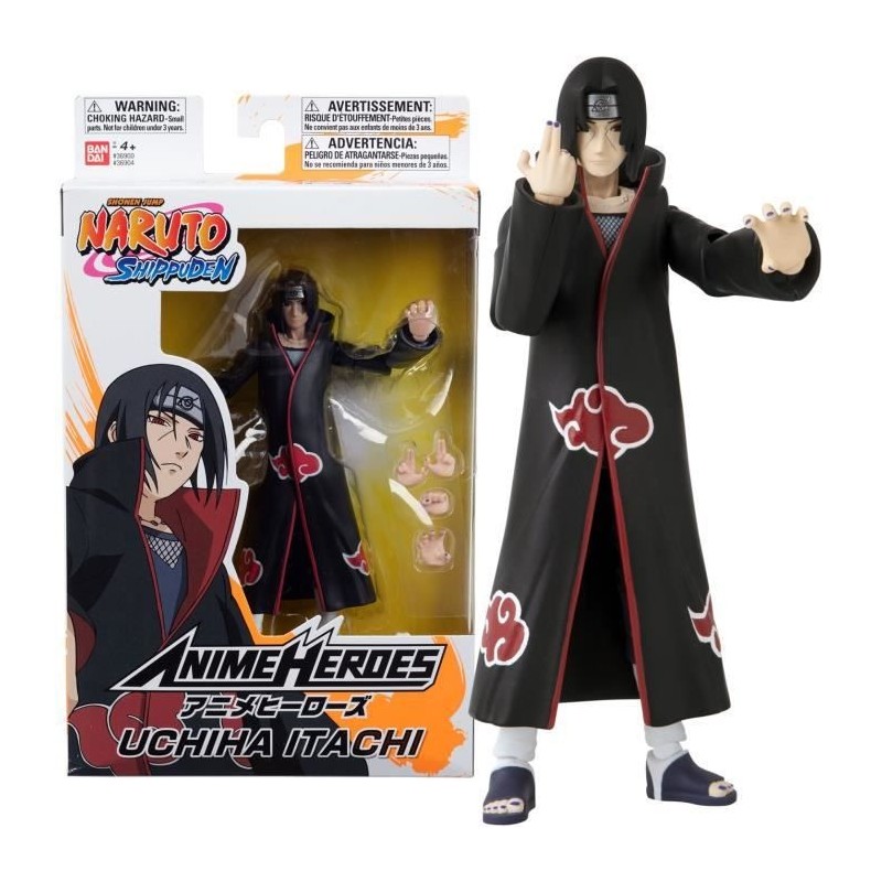 BANDAI Anime Heroes - Naruto Shippuden - Figurine Anime heroes 17 cm - Itachi Uchiwa