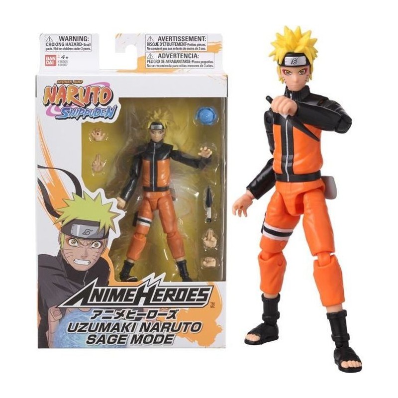 BANDAI Anime Heroes - Naruto Shippuden - Figurine Anime heroes 17 cm - Naruto Mode Hermite