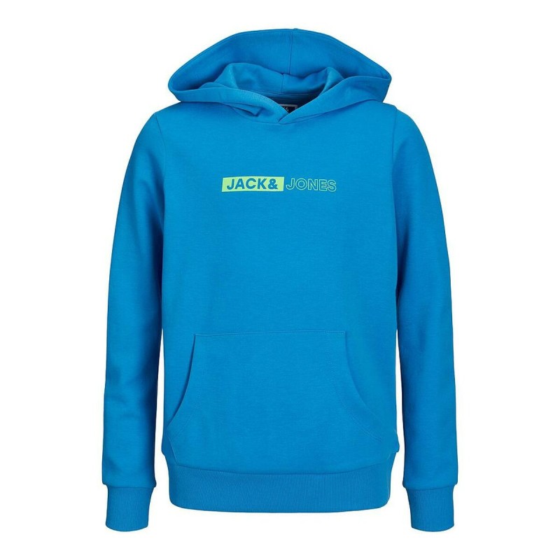 Sweat-shirt Enfant Jack & Jones JJNEO HOOD JNR 12225210  Bleu