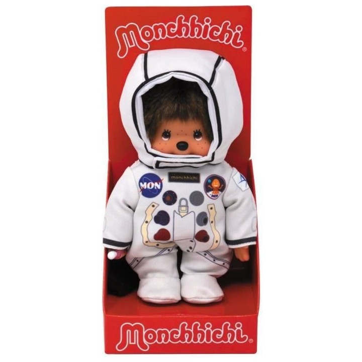 Bandai - PelucheMonchhichi Astronaute 20 cm