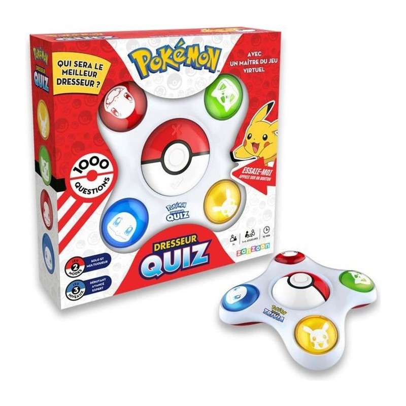 BANDAI Pokémon Dresseur Quiz Jeu électronique interactif - Parle français