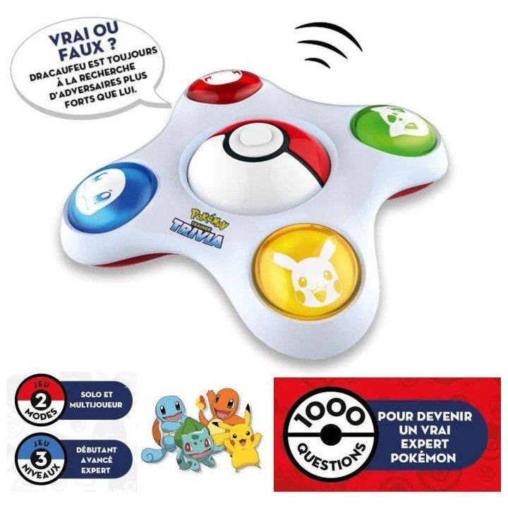 BANDAI Pokémon Dresseur Quiz Jeu électronique interactif - Parle fra