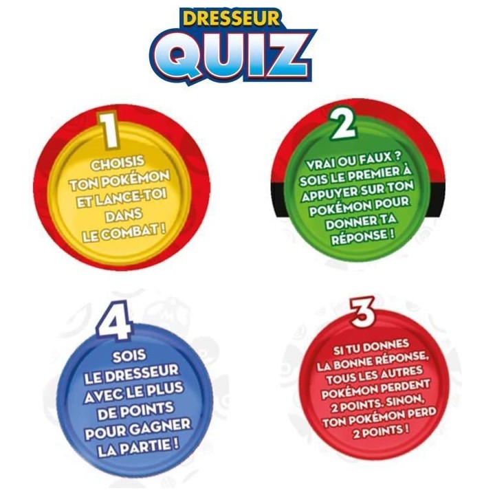 BANDAI Pokémon Dresseur Quiz Jeu électronique interactif - Parle fra