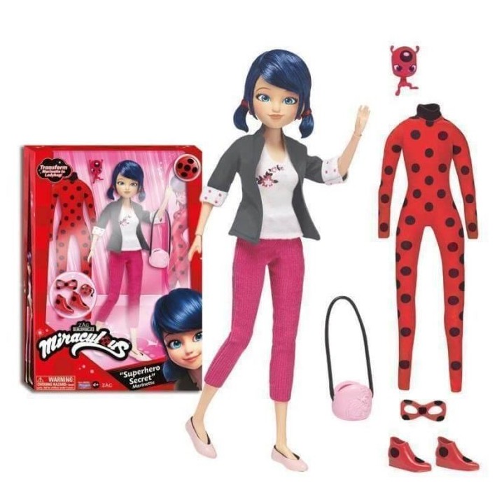 Miraculous Ladybug - Poupée mannequin 26 cm et ses deux tenues - BAND