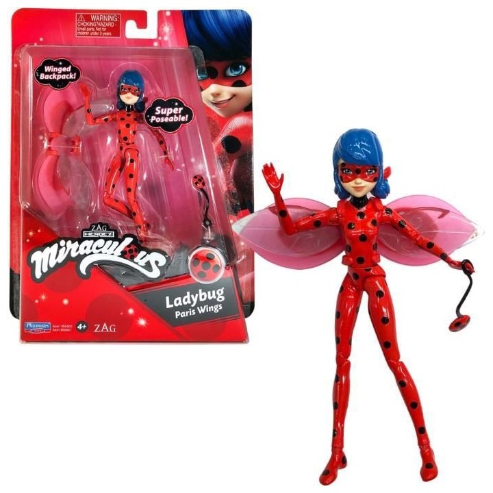 BANDAI Miraculous Ladybug - Mini-poupée 12 cm : Ladybug Lucky Charms