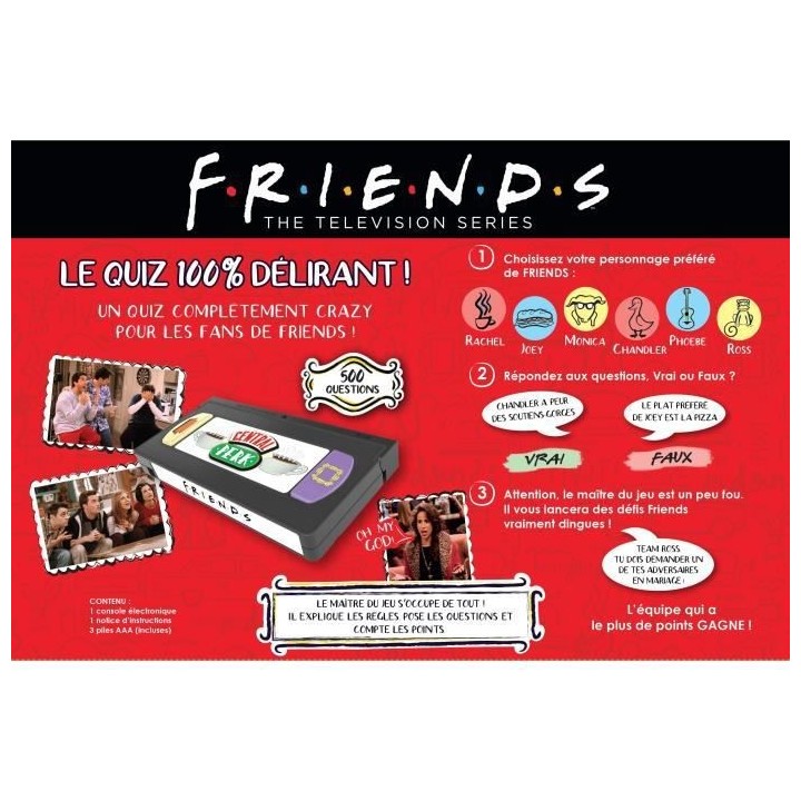 Friends : Le Quiz 100% délirant ! - Quiz jeu d'ambiance - BANDAI