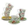 Jeu de 6 tasses avec plat Versa Aurora Porcelaine