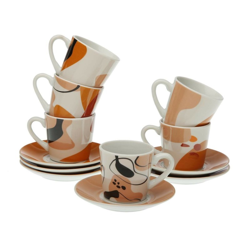 Jeu de 6 tasses avec plat Versa Katrien Porcelaine