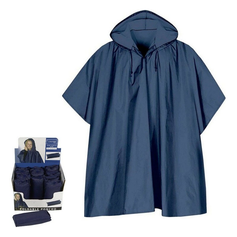 Imperméable Poncho Bleu (Taille unique)