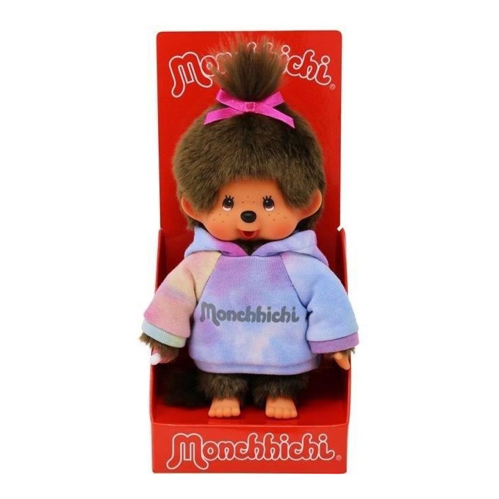 Bandai - Peluche Monchhichi Sweat Tie and Dye 20 cm